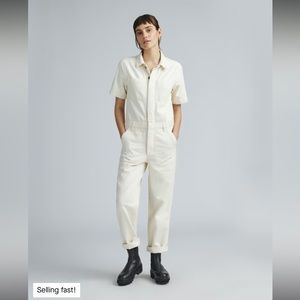 Everlane The Supersoft Jean Coverall in Seeded Ecru